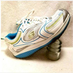 Skechers Shape ups Women's sz 8 white and blue